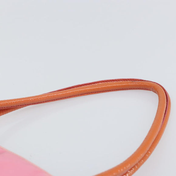 PRADA Tote Bag Nylon Pink Gold Auth 161648
