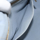 PRADA Canapa PM Hand Bag Canvas Gray Gold Auth 161654-23