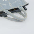 PRADA Canapa PM Hand Bag Canvas Gray Gold Auth 161654-7