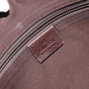GUCCI GG Canvas Shoulder Bag Beige Silver 145857 Auth 161657-18