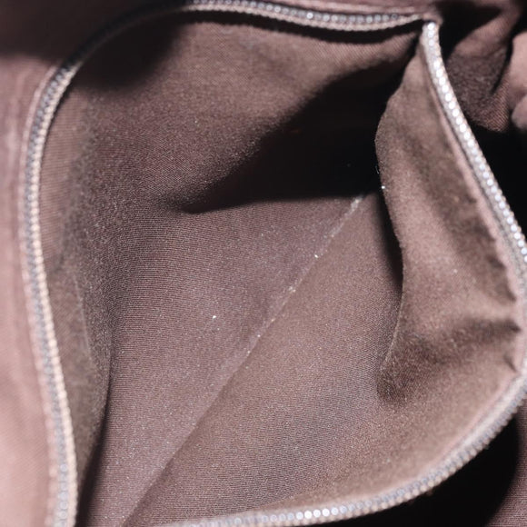 GUCCI GG Canvas Shoulder Bag Beige Silver 145857 Auth 161657