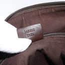 GUCCI GG Canvas Shoulder Bag Beige Silver 145857 Auth 161657-12