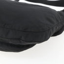 PRADA Shoulder Bag Nylon Black Silver Auth 161658-16
