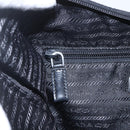 PRADA Shoulder Bag Nylon Black Silver Auth 161658-20