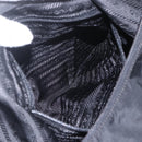 PRADA Shoulder Bag Nylon Black Silver Auth 161658-23