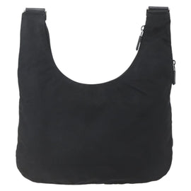 PRADA Shoulder Bag Nylon Black Silver Auth 161658 - 0
