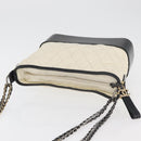 CHANEL Chain Gabriel de Chanel Shoulder Bag Calf Skin White Gold CC Auth 161659-6