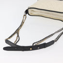 CHANEL Chain Gabriel de Chanel Shoulder Bag Calf Skin White Gold CC Auth 161659-7