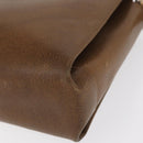 GUCCI Shoulder Bag Leather Brown Gold Auth 161660-14