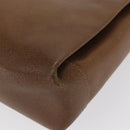 GUCCI Shoulder Bag Leather Brown Gold Auth 161660-16