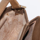 GUCCI Shoulder Bag Leather Brown Gold Auth 161660-19