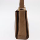 GUCCI Shoulder Bag Leather Brown Gold Auth 161660-3
