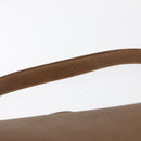 GUCCI Shoulder Bag Leather Brown Gold Auth 161660-8