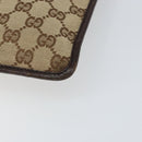 GUCCI GG Canvas Shoulder Bag Beige Silver 27639 Auth 161661-10