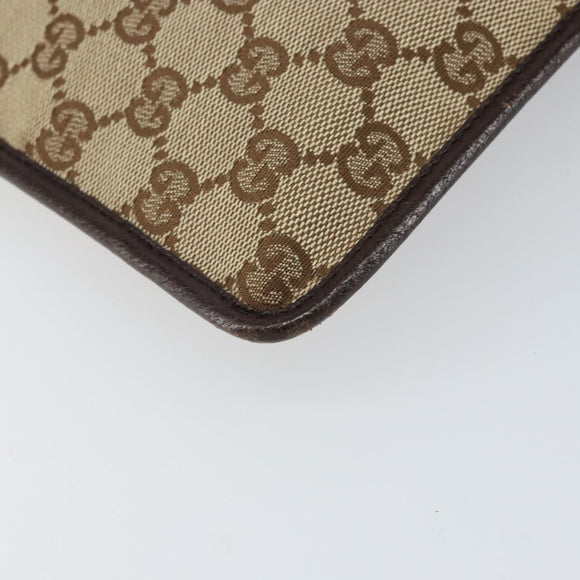 GUCCI GG Canvas Shoulder Bag Beige Silver 27639 Auth 161661