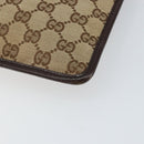 GUCCI GG Canvas Shoulder Bag Beige Silver 27639 Auth 161661-12