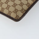 GUCCI GG Canvas Shoulder Bag Beige Silver 27639 Auth 161661-13
