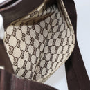 GUCCI GG Canvas Shoulder Bag Beige Silver 27639 Auth 161661-20