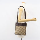 GUCCI GG Canvas Shoulder Bag Beige Silver 27639 Auth 161661-22