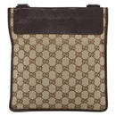 GUCCI GG Canvas Shoulder Bag Beige Silver 27639 Auth 161661-3
