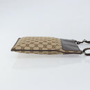 GUCCI GG Canvas Shoulder Bag Beige Silver 27639 Auth 161661-4
