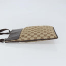 GUCCI GG Canvas Shoulder Bag Beige Silver 27639 Auth 161661-5