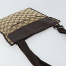 GUCCI GG Canvas Shoulder Bag Beige Silver 27639 Auth 161661-6