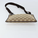 GUCCI GG Canvas Shoulder Bag Beige Silver 27639 Auth 161661-9
