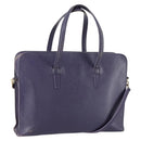 LOEWE Hand Bag Leather 2way Navy Gold Auth 161665-1