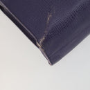 LOEWE Hand Bag Leather 2way Navy Gold Auth 161665-10