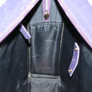 LOEWE Hand Bag Leather 2way Navy Gold Auth 161665-19