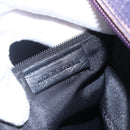 LOEWE Hand Bag Leather 2way Navy Gold Auth 161665-23