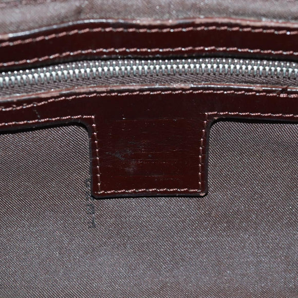 FENDI Zucca Canvas Mamma Baguette Shoulder Bag Black Brown Auth 161669SAV