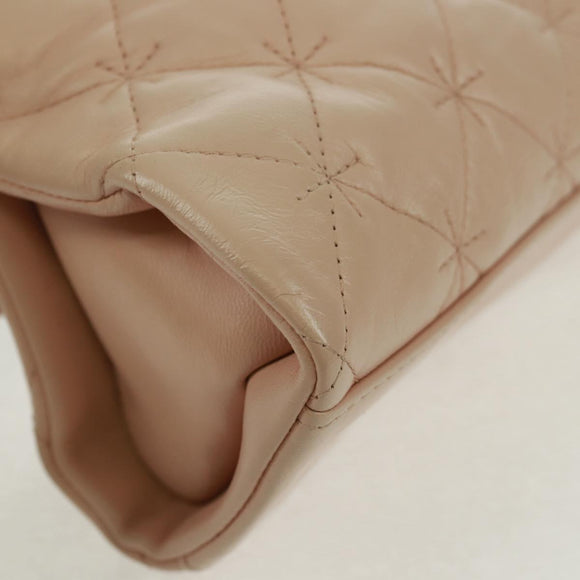 CHANEL Chain Matelasse 2.55 Shoulder Bag Lamb Skin Pink Silver CC Auth 161670V