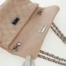 CHANEL Chain Matelasse 2.55 Shoulder Bag Lamb Skin Pink Silver CC Auth 161670V-20