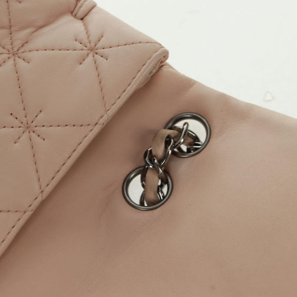 CHANEL Chain Matelasse 2.55 Shoulder Bag Lamb Skin Pink Silver CC Auth 161670V