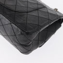 CHANEL Chain Double Flap Matelasse 28 2.55 Tasche Leder Schwarz CC Auth 161671V-18