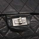 CHANEL Chain Double Flap Matelasse 28 2.55 Tasche Leder Schwarz CC Auth 161671V-19