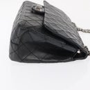 CHANEL Chain Double Flap Matelasse 28 2.55 Tasche Leder Schwarz CC Auth 161671V-3
