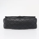 CHANEL Chain Double Flap Matelasse 28 2.55 Tasche Leder Schwarz CC Auth 161671V-5