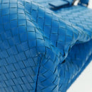 BOTTEGA VENETA INTRECCIATO Rome Hand Bag Leather Blue 171265 Auth 161672V-11