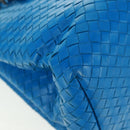 BOTTEGA VENETA INTRECCIATO Rome Hand Bag Leather Blue 171265 Auth 161672V-12