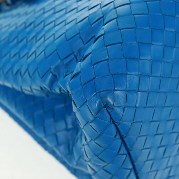 BOTTEGA VENETA INTRECCIATO Rome Hand Bag Leather Blue 171265 Auth 161672V