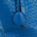 BOTTEGA VENETA INTRECCIATO Rome Hand Bag Leather Blue 171265 Auth 161672V-15