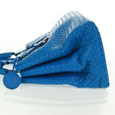 BOTTEGA VENETA INTRECCIATO Rome Hand Bag Leather Blue 171265 Auth 161672V-4