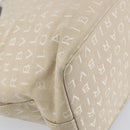 BVLGARI Tote Bag Canvas Ivory Silver Auth 161674-16
