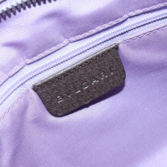 BVLGARI Tote Bag Canvas Ivory Silver Auth 161674