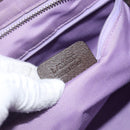 BVLGARI Tote Bag Canvas Ivory Silver Auth 161674-12