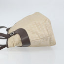 BVLGARI Tote Bag Canvas Ivory Silver Auth 161674-4