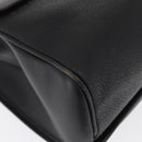 GUCCI Hand Bag Leather Gold Black Auth 161675-9